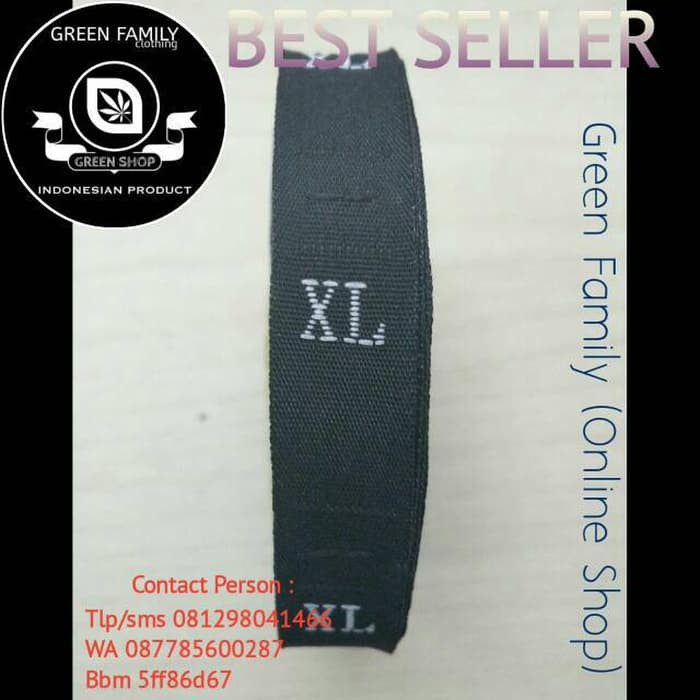 

LABEL SIZE / LABEL UKURAN BAJU BORDIR PROMO