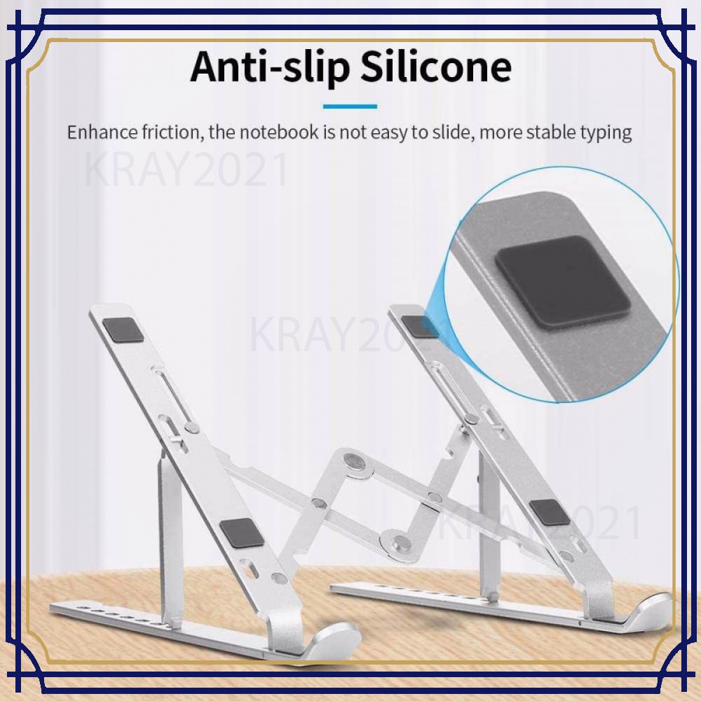 Laptop Stand Lipat Aluminium Foldable Adjustable 7 Level - CL576