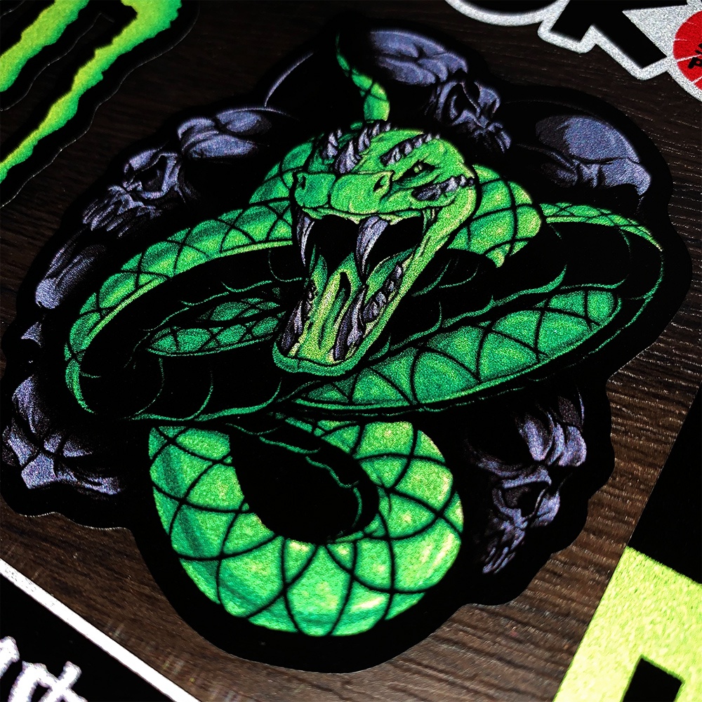 1 Set Kawasaki Stiker Motor Periferal Merek Reflektif Stiker Motorcross Dimodifikasi Stiker