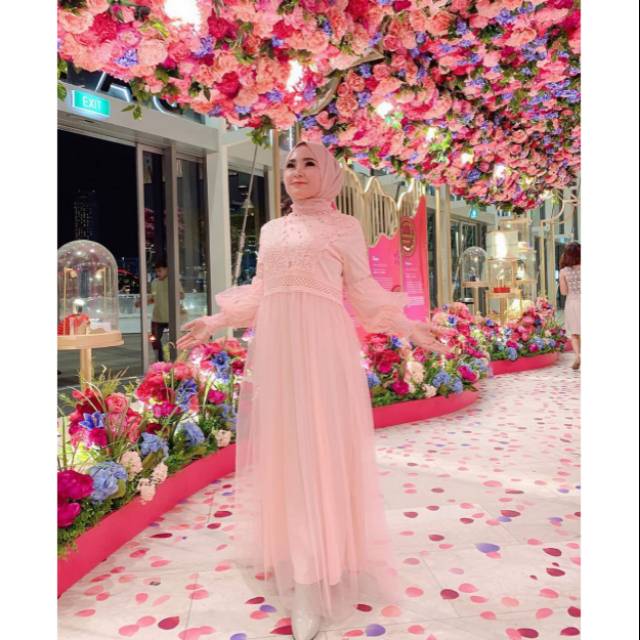 Gamis tile brukat by shellasaukia