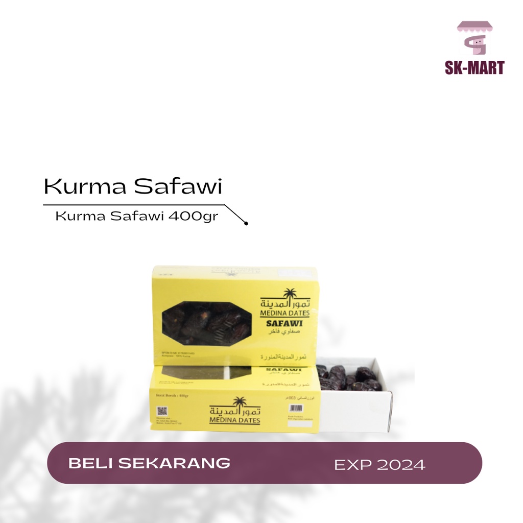 

KURMA SAFAWI 400GR / KEMASAN DUS