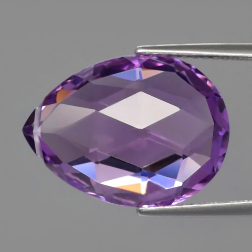 VVS Briolette Drilled Rose-Cut 10ct 17.5x13mm Natural Unheated Purple Amethyst Uruguay AT189