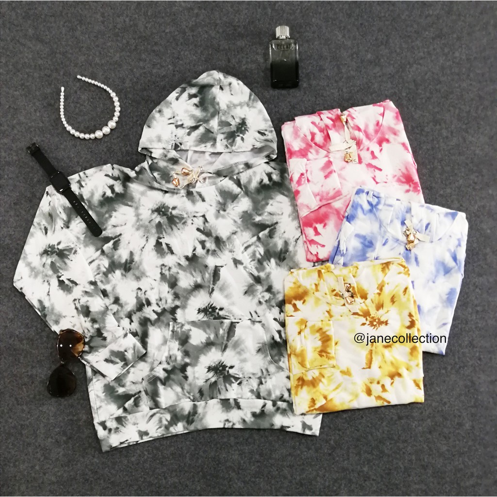 JANE COLLECTION|| Jaket Wanita Hoodie Tie Dye Celana Tiedye Babyterry XXL - Lollita Tie Dye