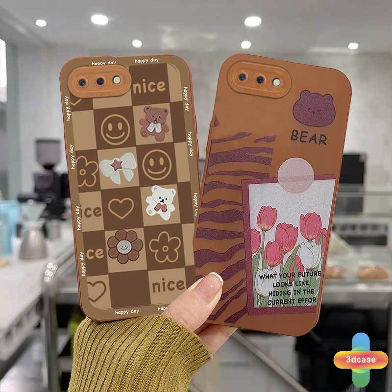 Casing Soft Case OPPO A95 A54 A15 A5S A3S A16 A7 A5 A9 A31 A53 2020 A12 A1K A16K A54S Reno 4 5F 4F A74 A15S A52 A11K A92 A35 A11 A93 A32 A72 A94 A53S F17 PRO A16S A12S Fashion Chocolate Heart Bear Angel Eyes Camera Protector Back Cover