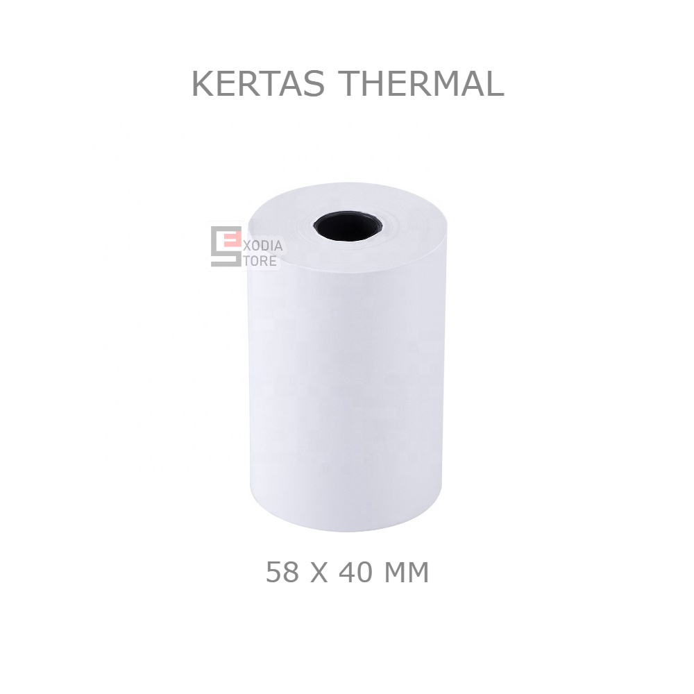 

Kertas Thermal Struk 58mm / Receipt Printer Thermal Paper Size 58x40mm isi 1 Roll
