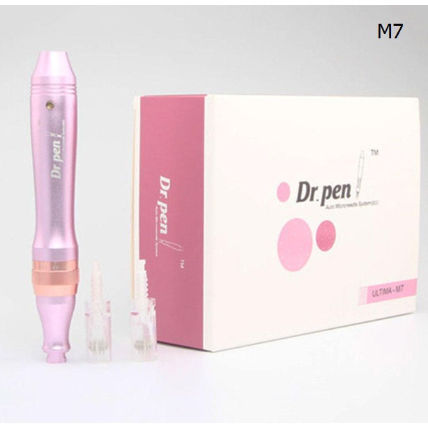 DERMAPEN Dr pen M7 pink (rose gold) Bb glow, sulam alis, sulam bibir MTS acne scar bopeng mym my m