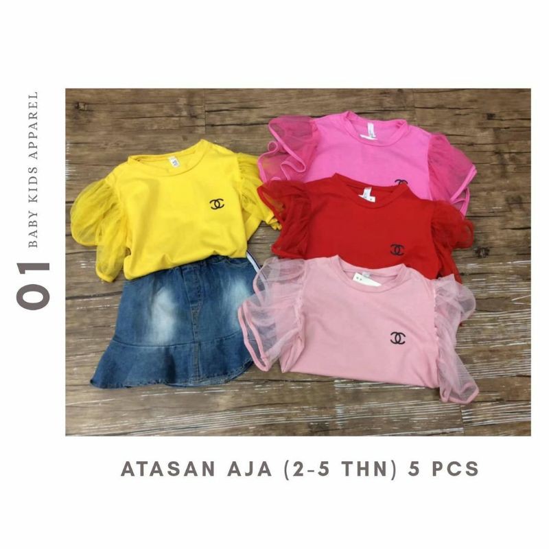 ATASAN KAOS CHANEL ANAK IMPORT