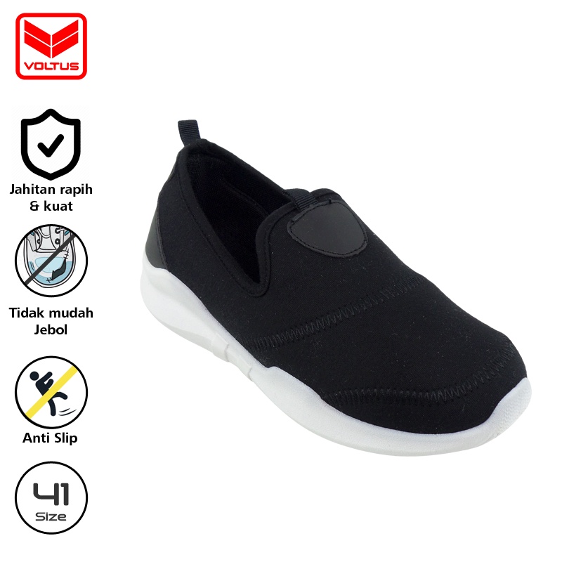 VOLTUS Sepatu Kasual Wanita Hapsa Black Size 36-41 Casual Shoes Sepatu Slip On VOL-1856022 Hitam