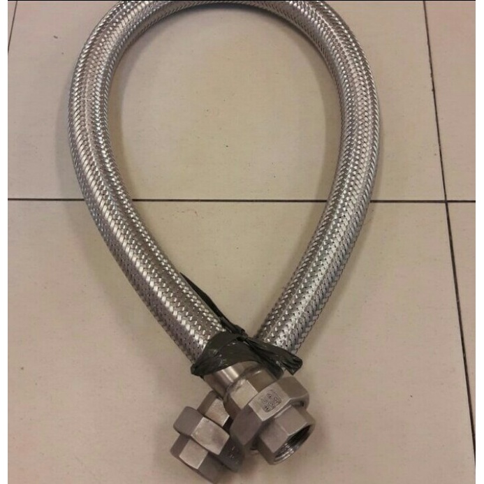 Jual Flexible metal Hose stainless SS 304 Watermur 1" inch Panjang 50cm