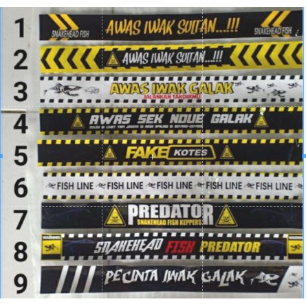 CUSTOM STICKER AQUARIUM AWAS IWAK GALAK/AWAS IWAK SULTAN