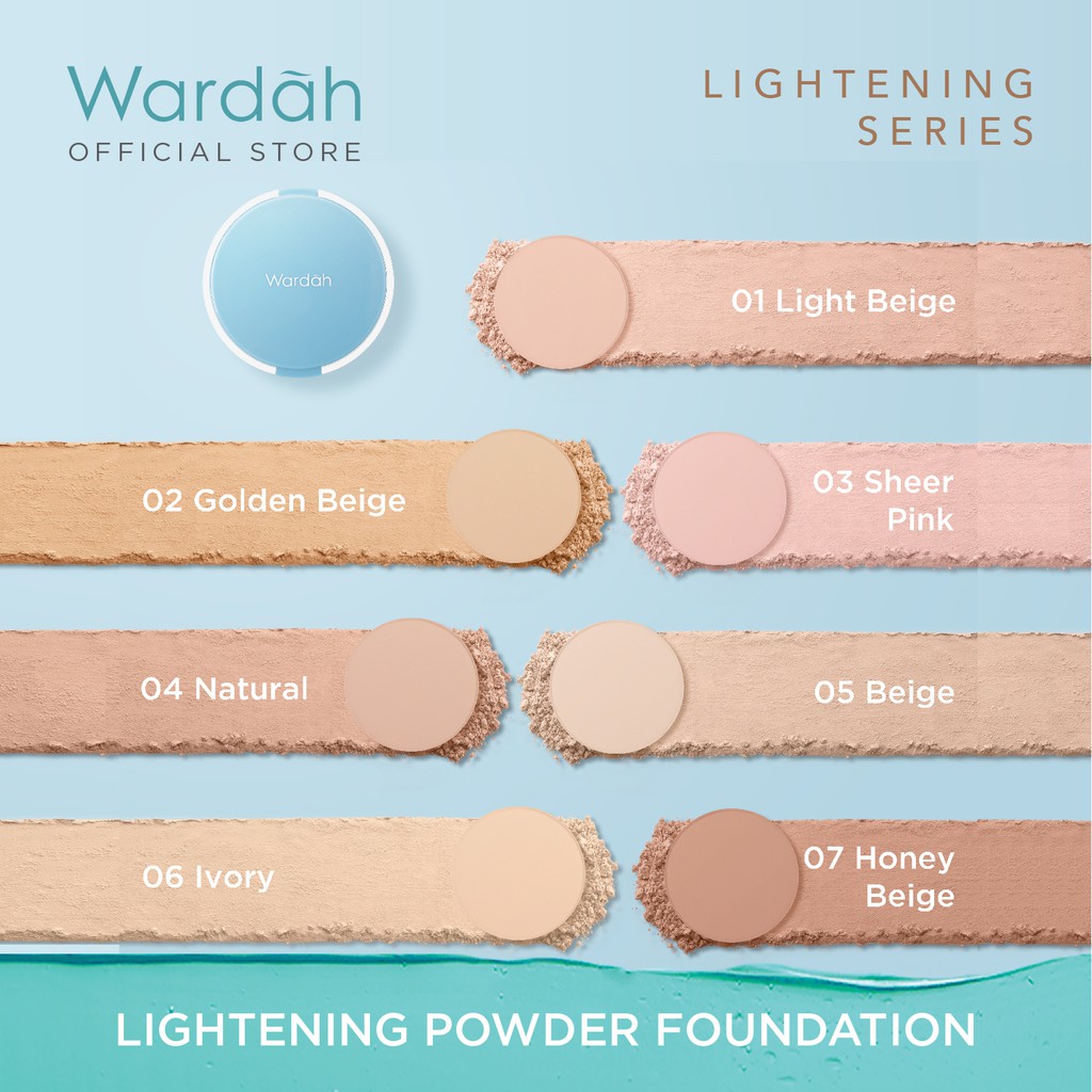 TWC WARDAH LIGHTENING POWDER FOUNDATION LIGHT FEEL (SEMUA WARNA) 12 G