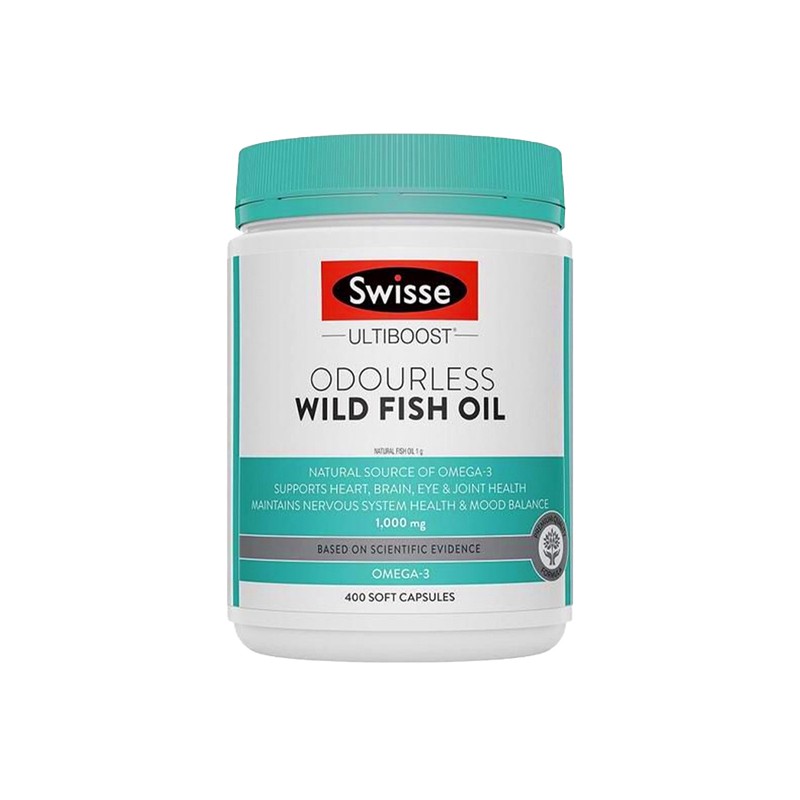 Swisse Ultiboost Odourless Wild Fish Oil 1000mg 400 Kapsul