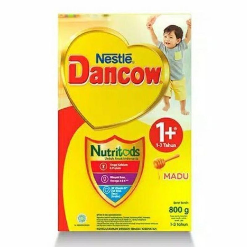 DANCOW  1+ 3+ FORTIGO VANILA MADU COKELAT INSTANT 780GR 1 KG