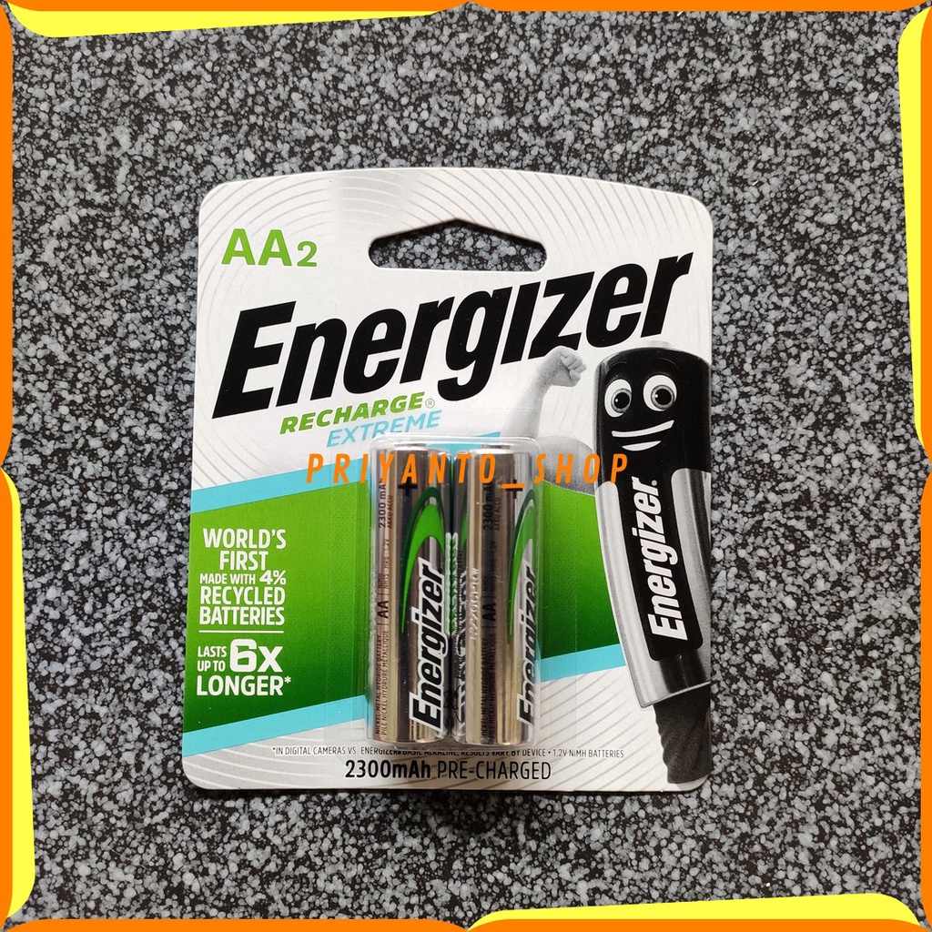 BATERAI ENERGIZER RECHARGE EXTREME A2 AA HR6 ISI ULANG ASLI ORIGINAL
