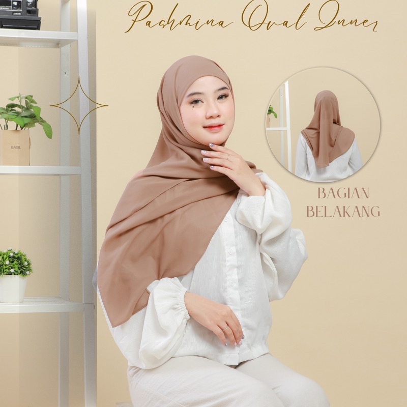 Keza - Pashmina Oval Inner/Hijab Inner Curve Instant Tanpa Pentul