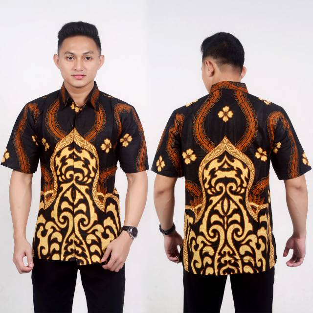 Kemeja batik pria motif mustika