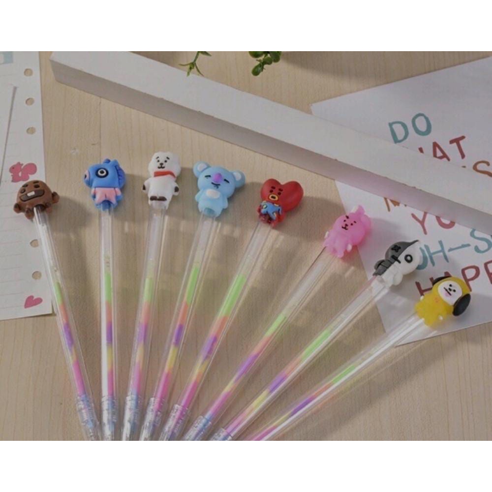 

Pulpen Warna Warni BT21 BTS Korea & boneka cute girl
