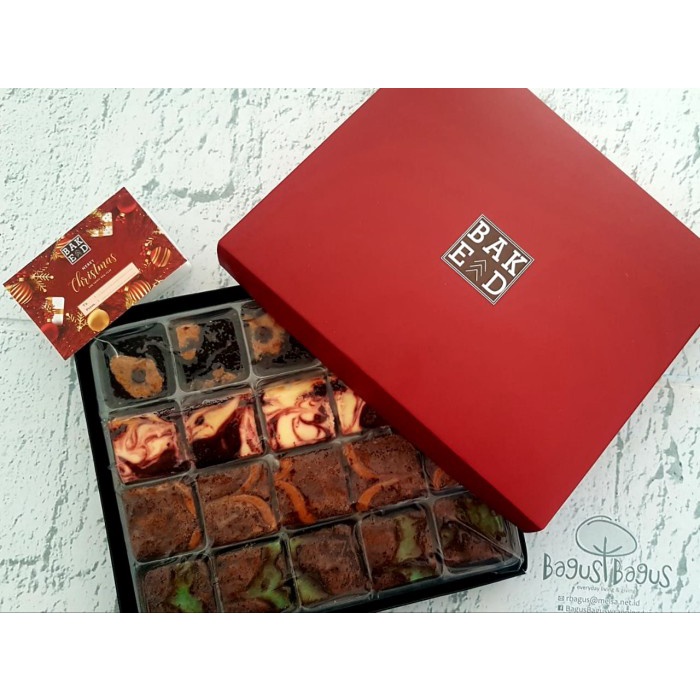 

Christmas - Mixed Brownies Hampers Natal & Tahun Baru/Hantaran+Box+Greetings Card