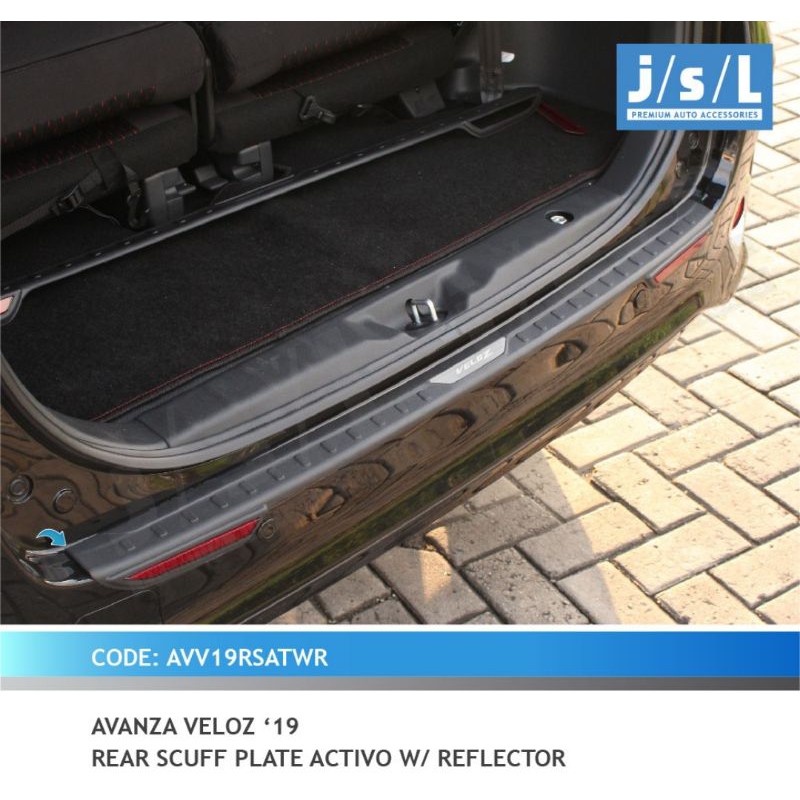 sillplate belakang avanza veloz 2019 activo w/ reflektor jsl