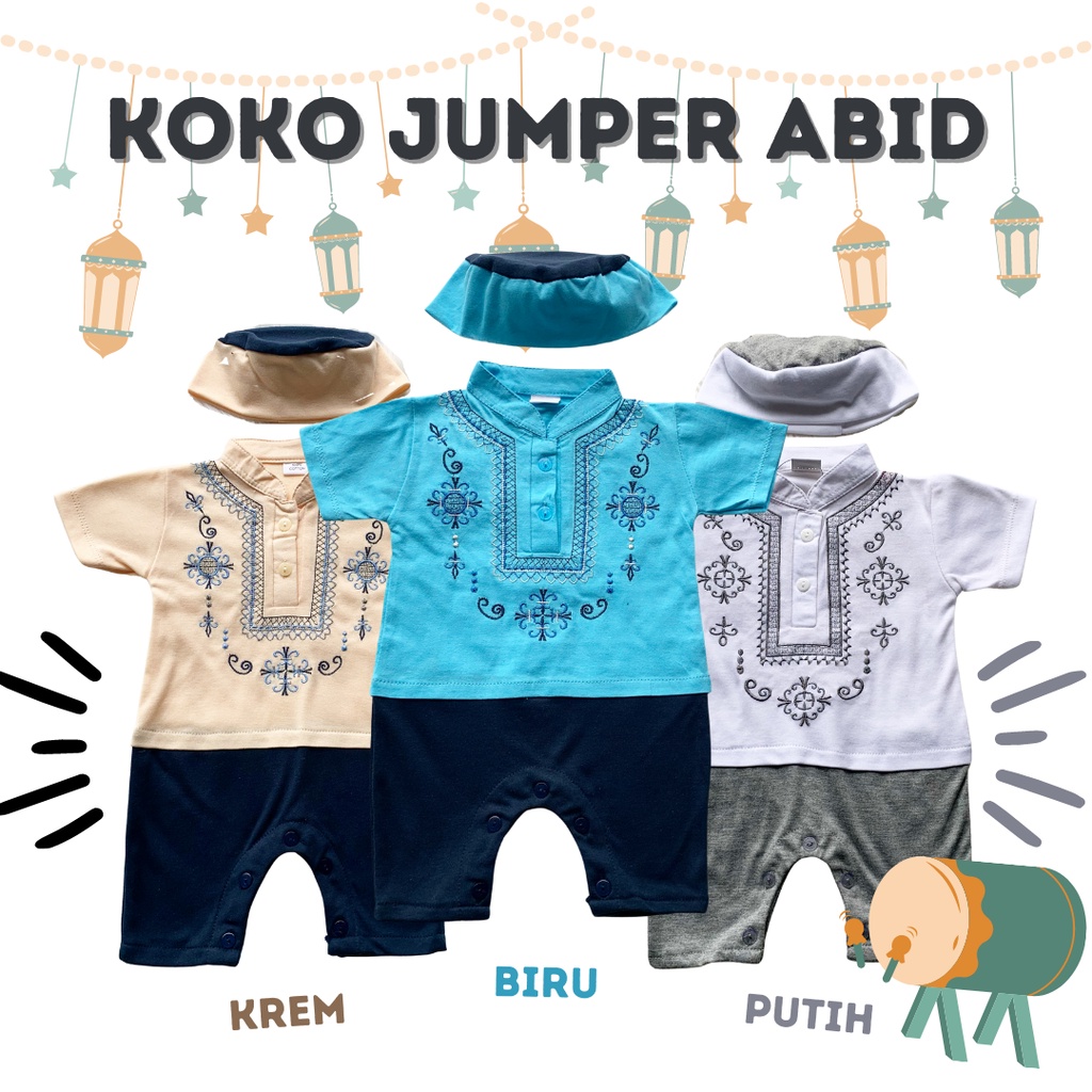 jumper koko anak laki laki bayi koko jumper KIANO ABID 0-12 bulan 12-18 bulan baju koko bayi