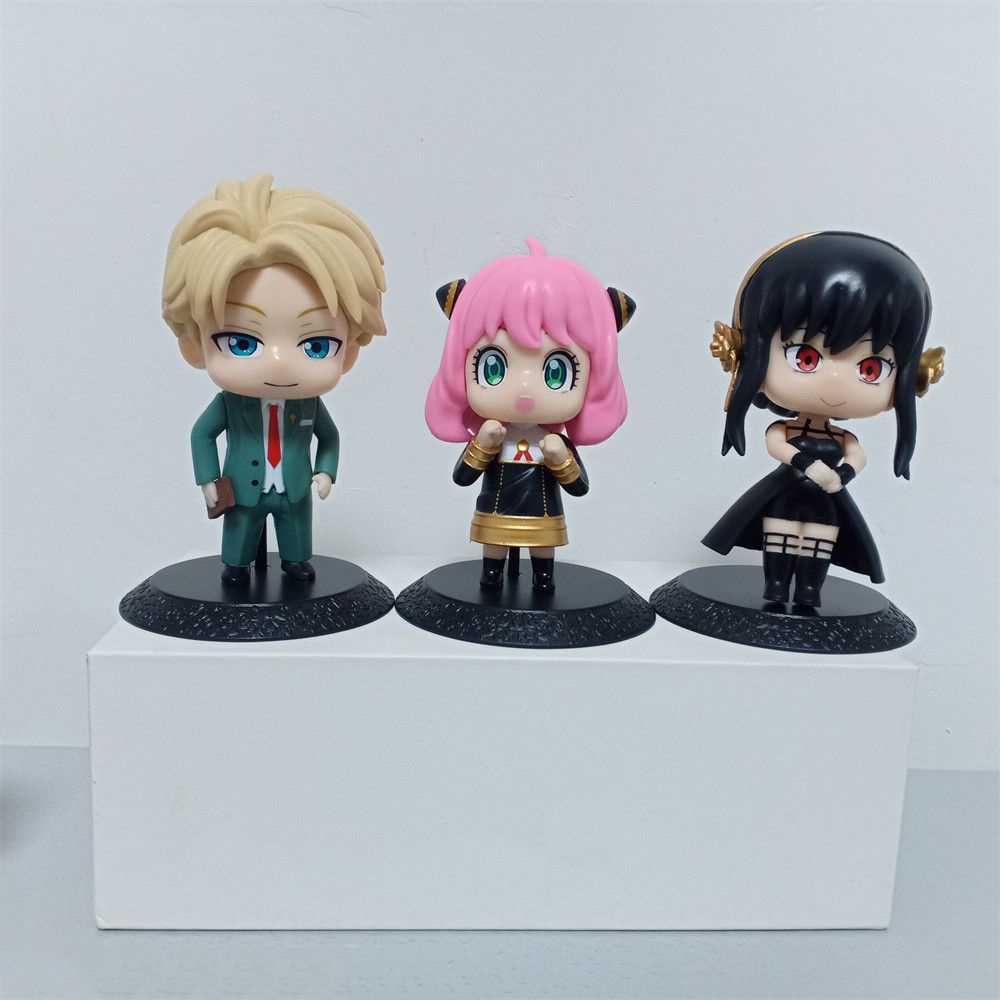 6pcs/set Spy x Family Anime Figure Anya Forger/Yor Forger/Loid Forger Action Figure Thorn Princess/007 Figurine Doll Toy