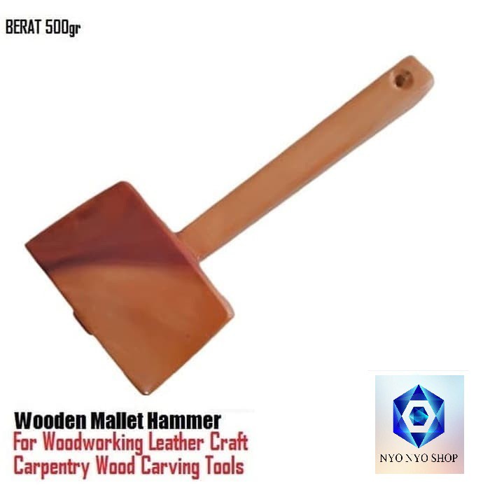 Wooden Mallet Palu Ganden Kayu Ukir Kerajinan Kulit Leather Carving