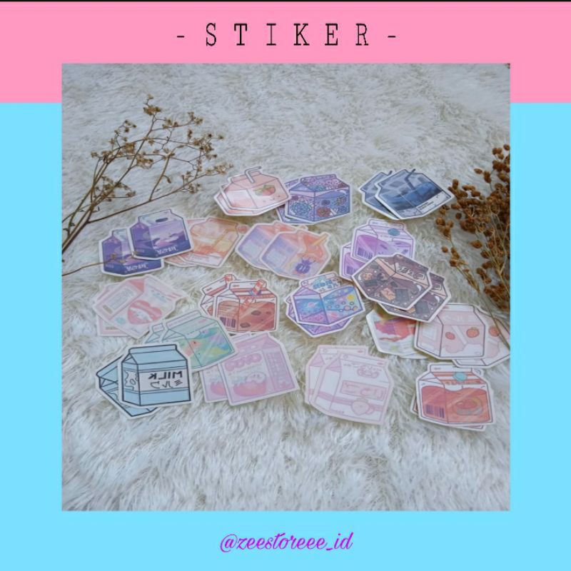 Stiker susu korea lucu // Aestatic [Harga murah]