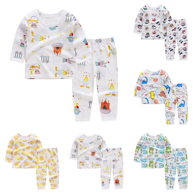  Baju  Tidur  Anak Lengan  Panjang  dengan Bahan  Katun dan 