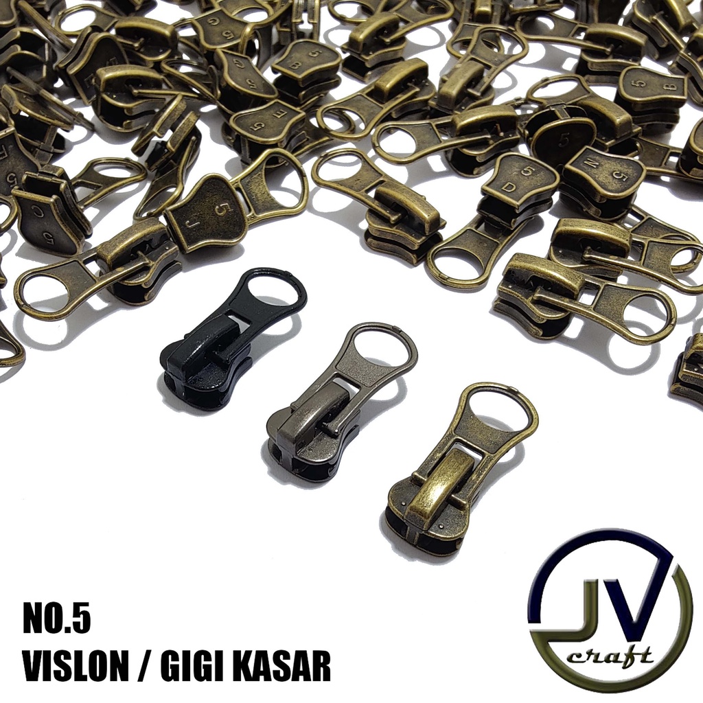 KEPALA RESLETING JAKET / KEPALA RESLETING GIGI KASAR / VISLON  NOMOR 5