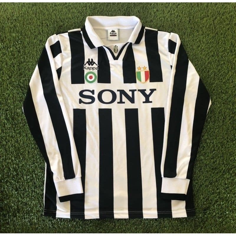 JERSEY BOLA RETRO JUVENTUS SONY 1996 LONGSLEEVE