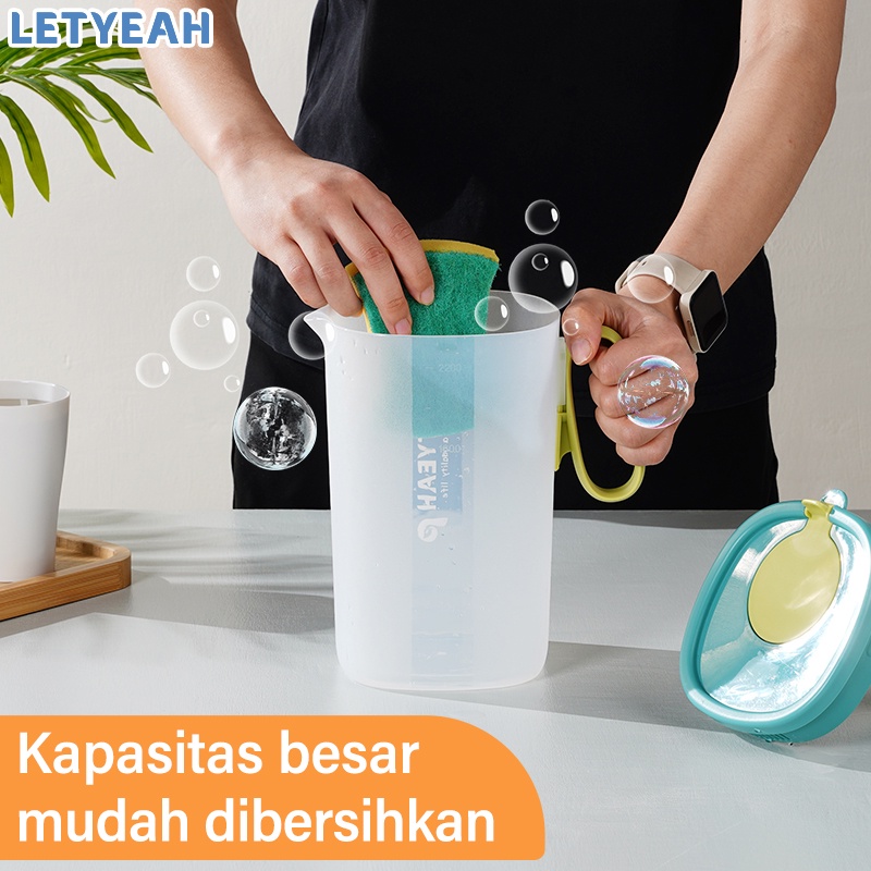 letyeah Teko air set dengan 4 cangkir/water jug 2.2L/ teko jus set 5 in 1 /teko teh dengan saringan BPA free