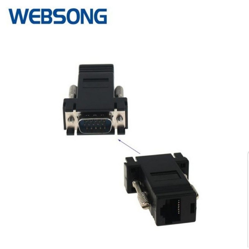 Connector VGA Male to LAN RJ45 Female Websong