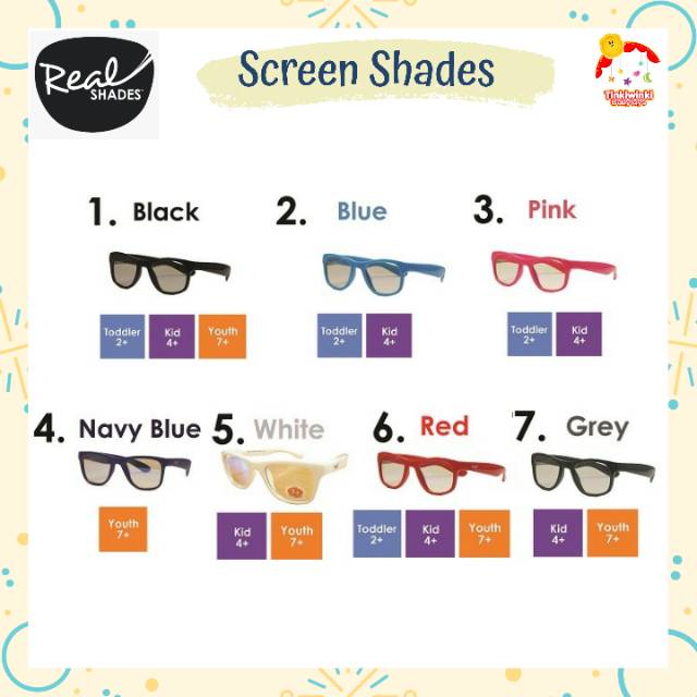 Real Shades Screen Shades Kacamata anti blue light Anak