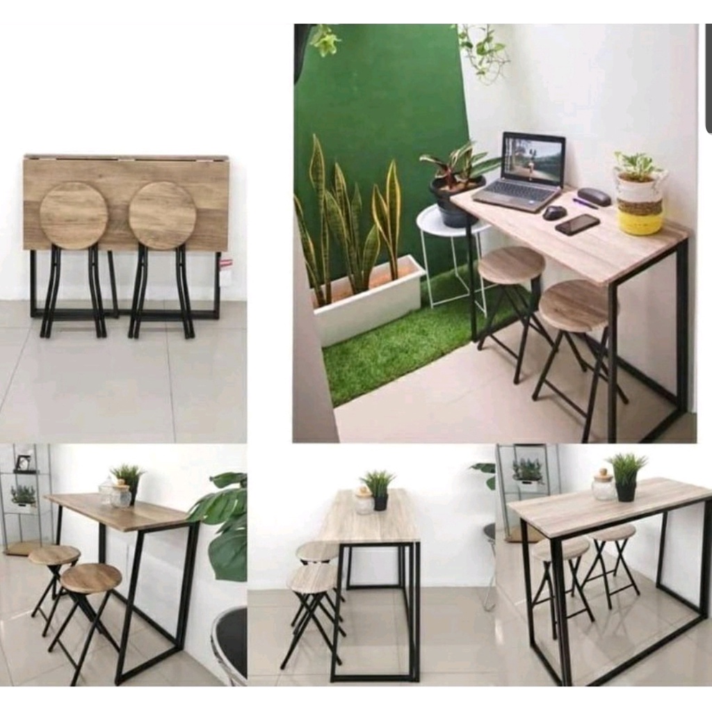 Lexi set meja makan minimalis bisa di lipat merk informa