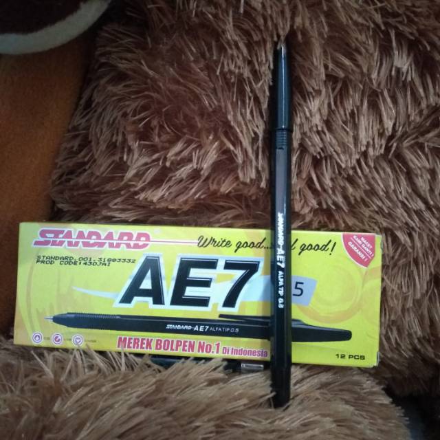 

( ECER ) Pulpen Standard AE7 0,5 Alat Tulis Pen Warna Hitam / Biru / Merah