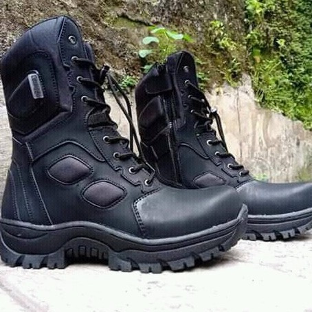 Sepatu Safety ujung plat besi Terbaru Boots Tactical Caanggo Militery