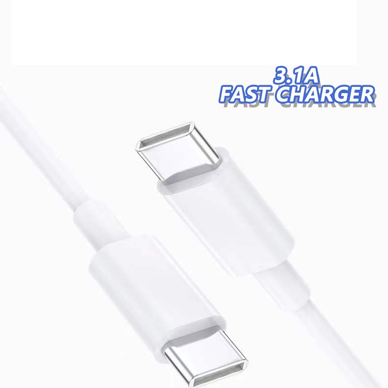 【CB001/002】USB Type-C to Type-C Cable 150cm Mendukung Arus 5A Transfer Data Efisien