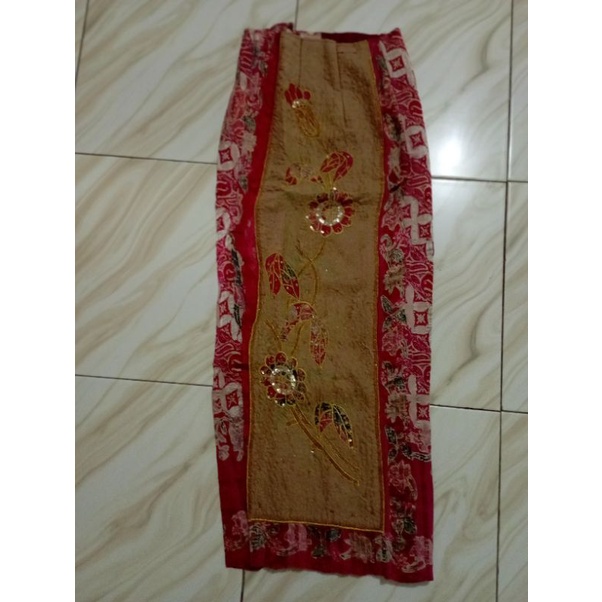 Rok songket full payet jepang preloved