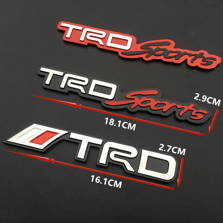 1x TRD Stiker Badge Emblem Bagasi Belakang Untuk Mobil Toyota