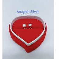 (COD)Giwang toge bayi &amp; anak warna rose gold mata putih perak asli 925/silver lapisan emas kuning murni..