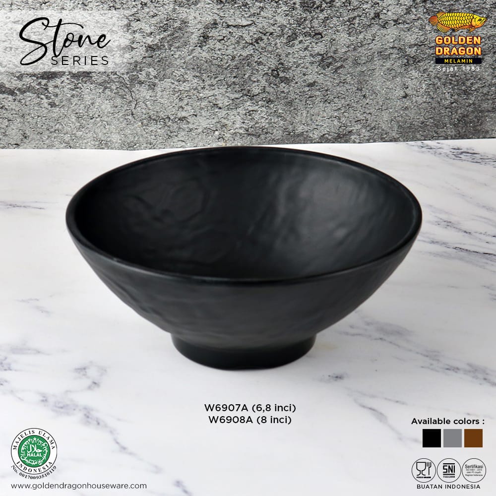 Mangkuk Melamin Golden Dragon W6907-A / W6908-A