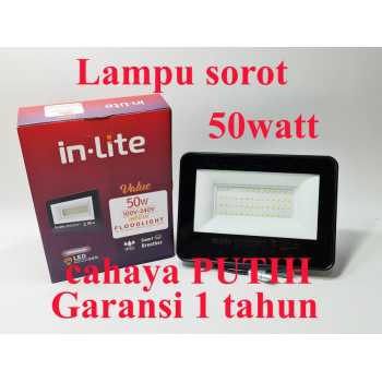 Lampu sorot 50watt PUTIH LED inlite value INF030 in-lite floodlight