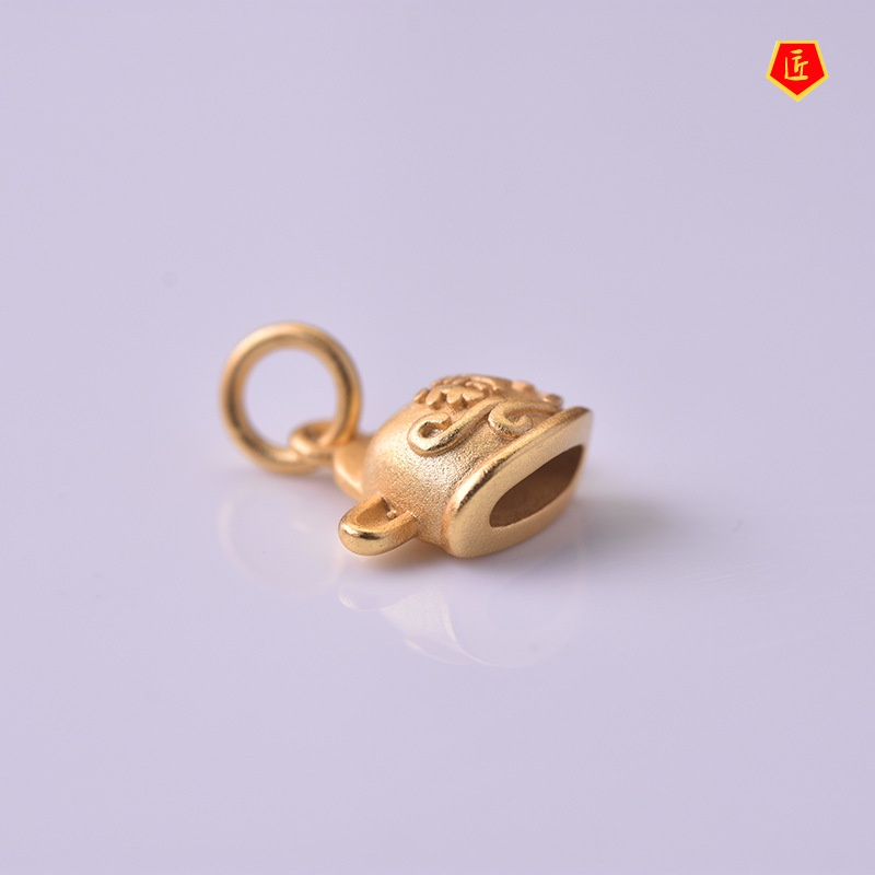 [Ready Stock]Gold Bracelet Auspicious Spoon Lucky Beads Pendant