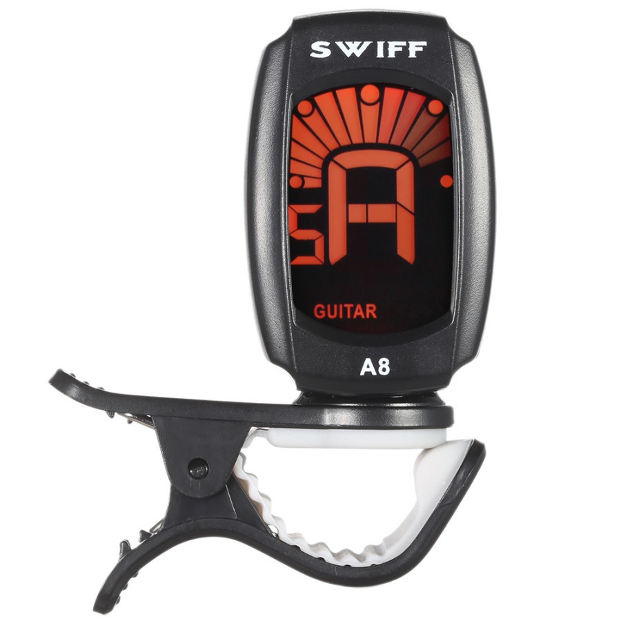 Tuner Guitar Swiff A8 Clip-on Tuning for Gitar, Bass, Ukulele