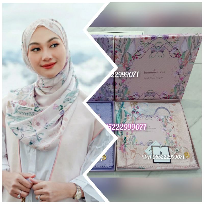 BUNDLING PAKET BUTTONSCARVES THE NADA FIS VOAL REGULER SIZE VGC LENGKAP DAN NEW BARU FIS SHAWL SATEE