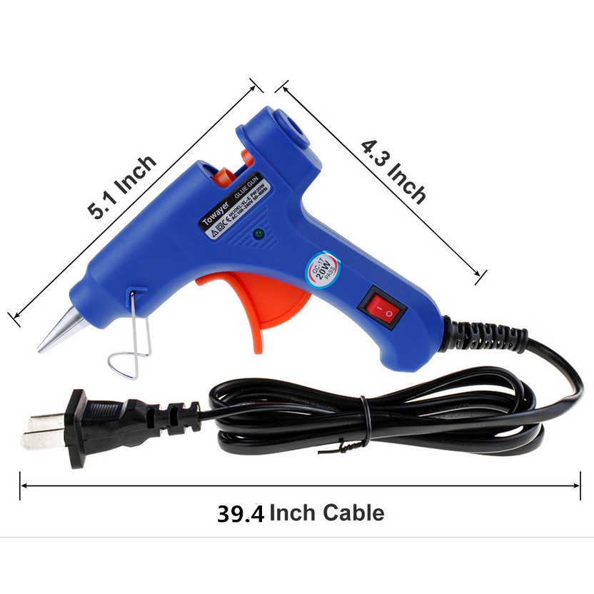 Pistol Lem Tembak Mini 20W Suhu Tinggi 7mm Plug EU Untuk Reparasi