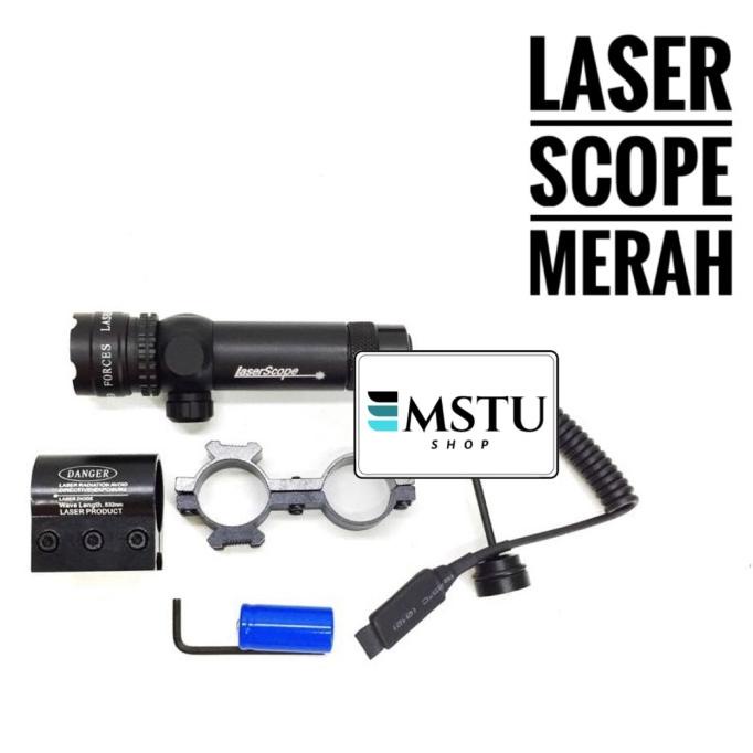 Laser Scope Merah (8824/ Senjata/ Red Dot/ Senapan Angin/ Telescope)