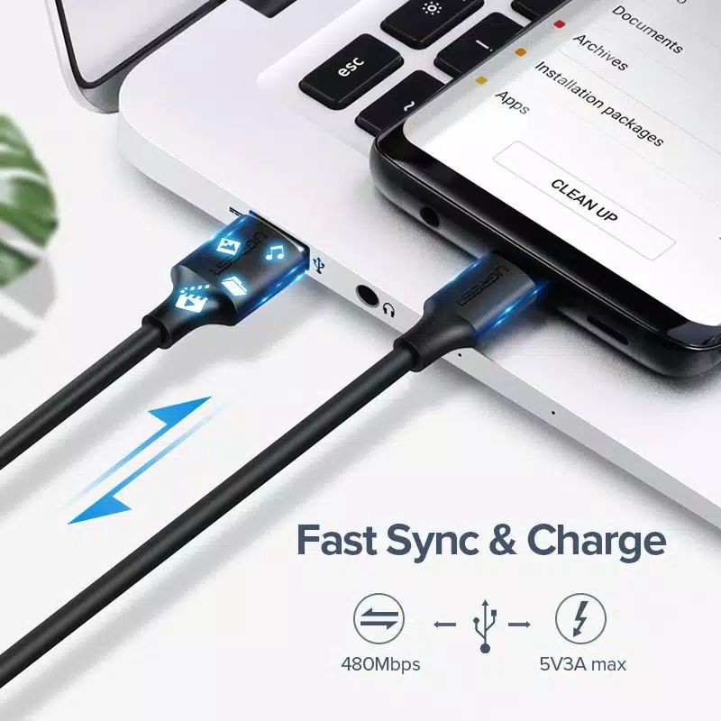 UGREEN Kabel Charger/Data USB Type-C 3A Fast Charging