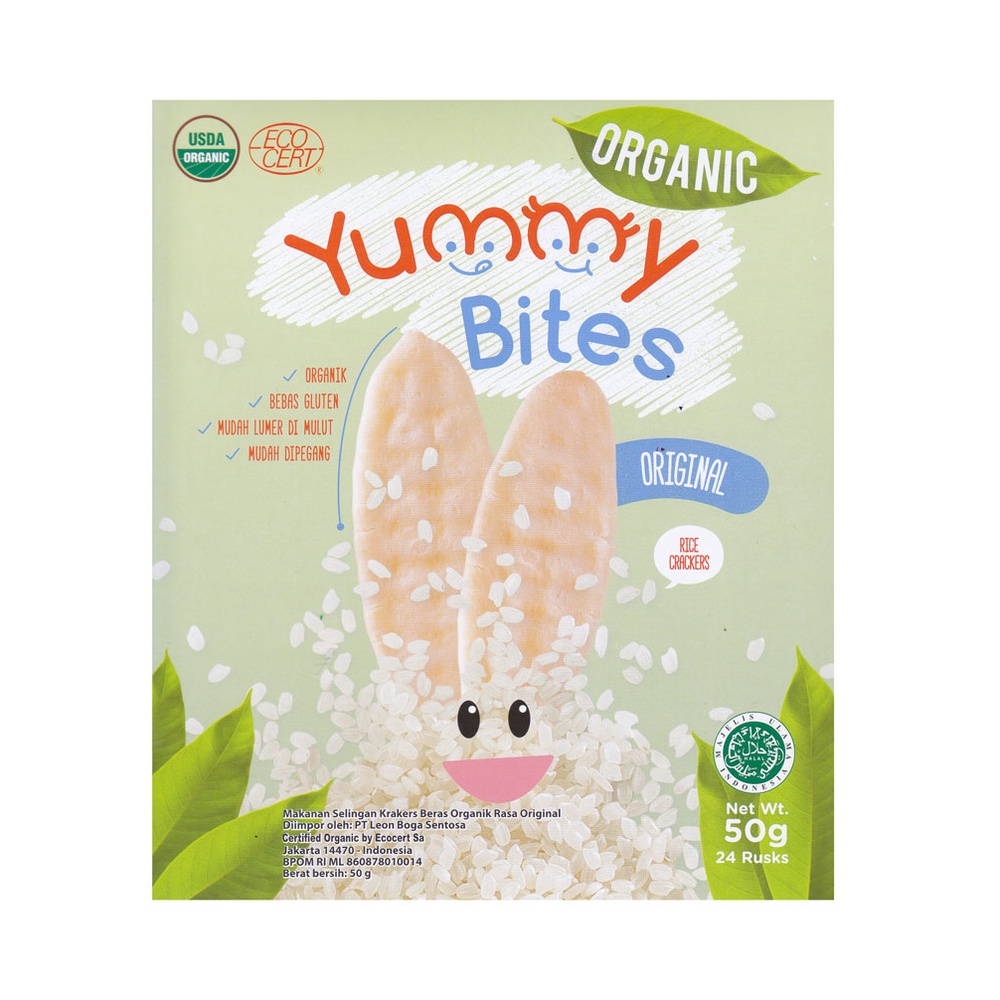 Yummy Bites ORGANIC Rice Cracker Snack Bayi 50 gr