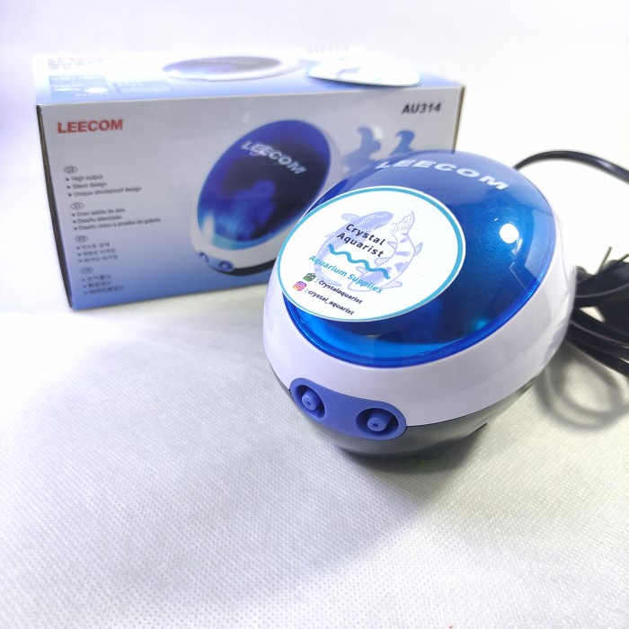Aerator Aquarium 2 Lubang Leecom AU 314 Anti Berisik Sunyi Air Pump